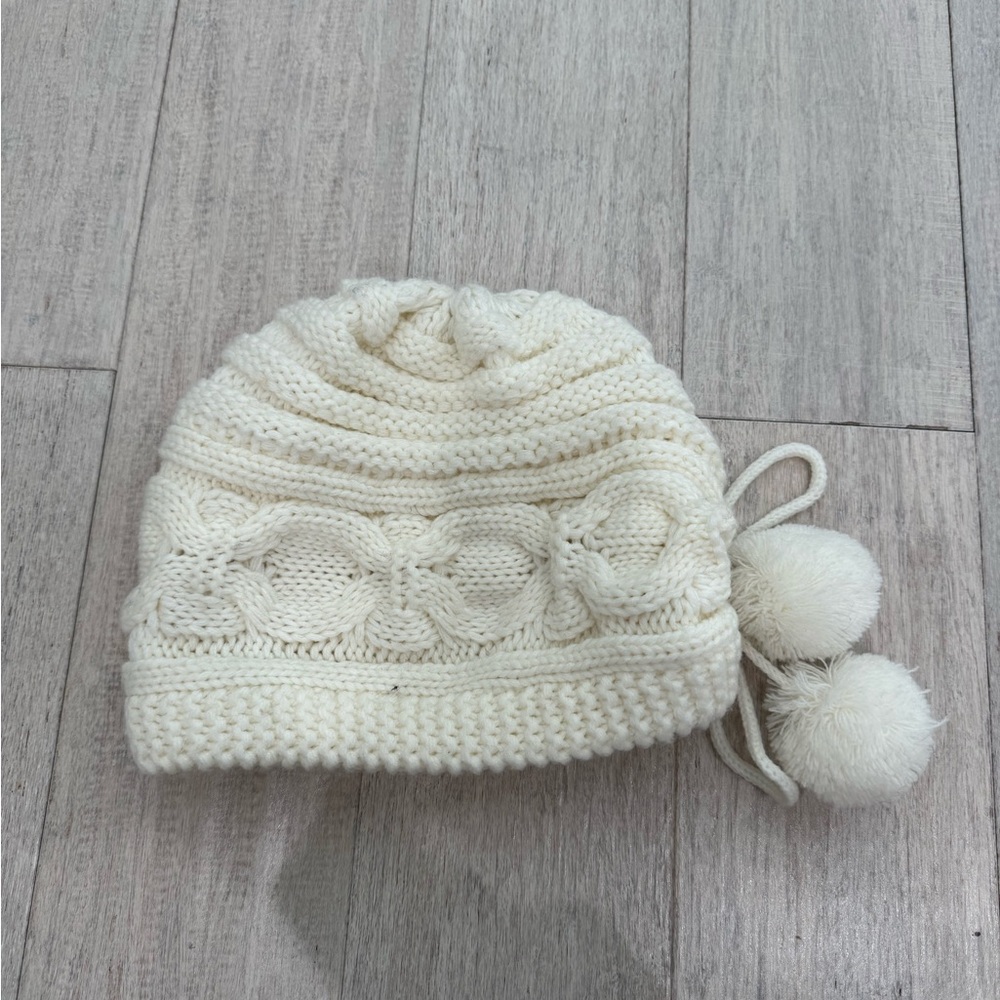 Cozy Knit Beanie with Pom Poms